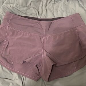 Lululemon Athletica Pink Athletic Shorts Moisture-Wicking Mid-Thigh
